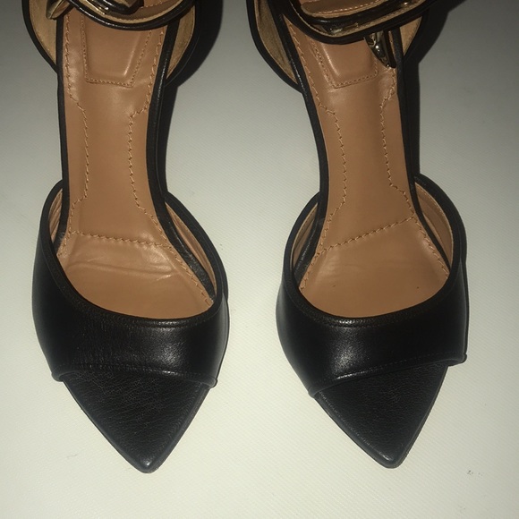 GIVENCHY Paris Black Leather Stiletto Size 37 - Picture 10 of 12